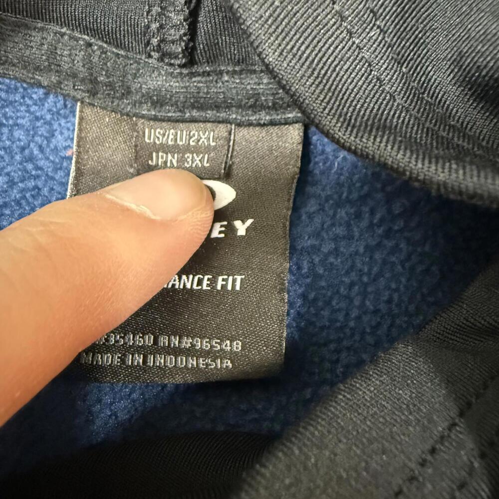 Oakley Hoodie Mens 2XL Blue Winter Rider 2.0 Sweatshirt Thermonuclear Protection - Picture 6 of 9